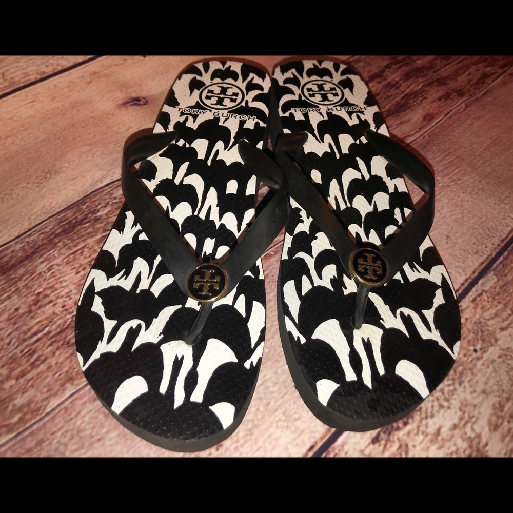 Tory Burch wedge flip flops